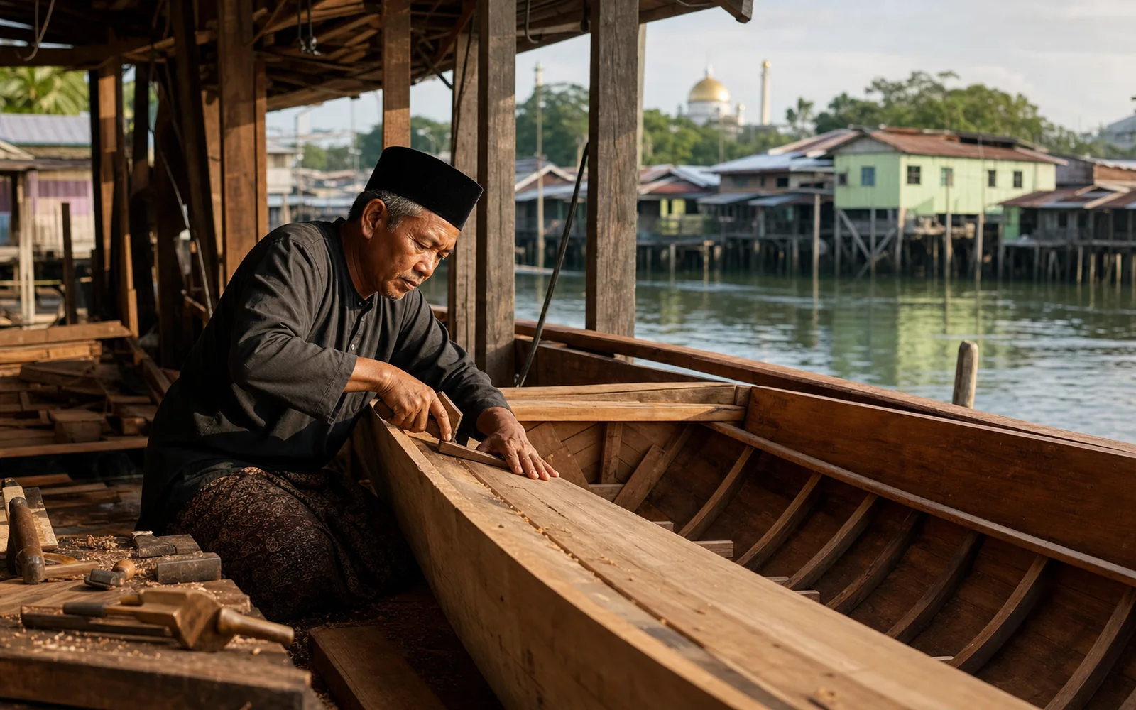 Kampong Ayer boat and craft experience